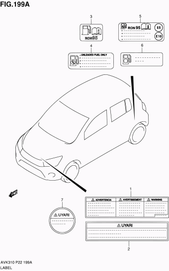 Alto - A-Star/Celerio/800/Fronte/Cultus AVK310 AVK310 (P02,P22)