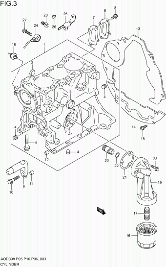 Alto - A-Star/Celerio/800/Fronte/Cultus AOD308 AOD308 (E10,E96)