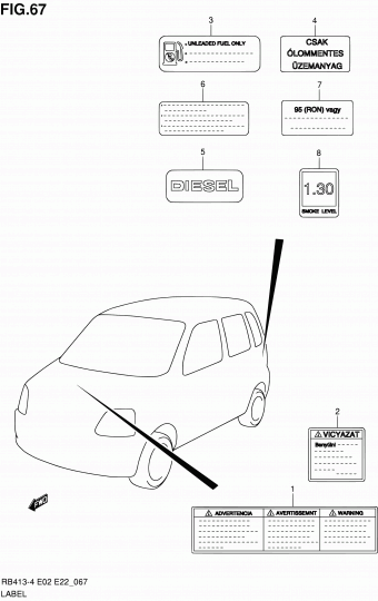 WagonR+ RB413 RB413-4 (Magyar) (E02,E22,E66)