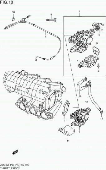 Alto - A-Star/Celerio/800/Fronte/Cultus AOD308 AOD308 (E10,E96)