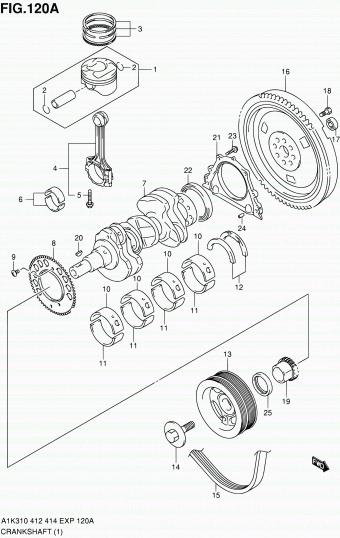 Baleno/Esteem A1K310 A1K310 (E02,E22,E24,E38)