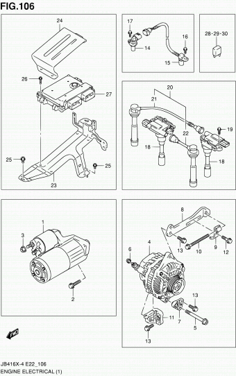 Grand Vitara JB416 JB416X-4 (E02,E22,E24,E53,E90)