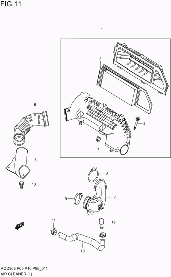 Alto - A-Star/Celerio/800/Fronte/Cultus AOD308 AOD308 (E10,E96)