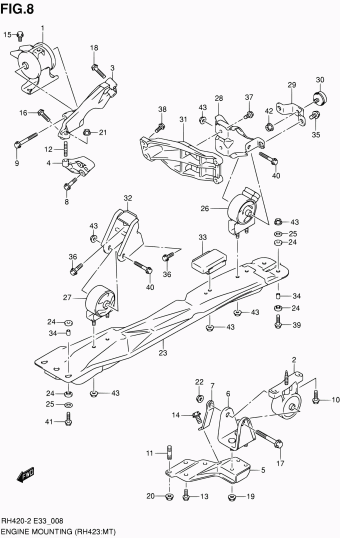 Aerio RH420 RH420-2 (E03,E28,E33:MY 2004)