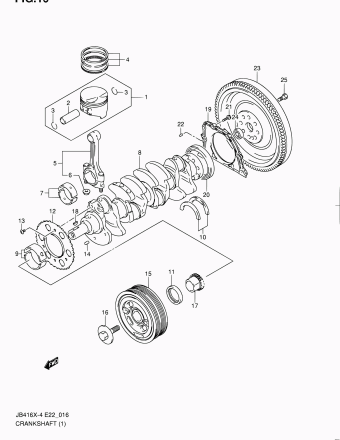Grand Vitara JB416 JB416X-4 (E02,E22,E24,E53,E90)