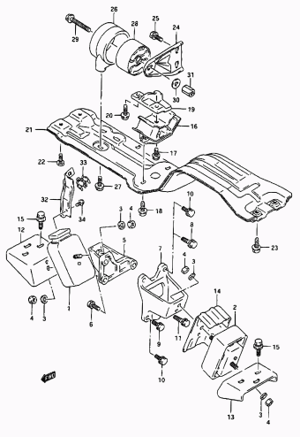 Vitara/Sidekick SE416 SE416 (E03,E33:MY 1995)