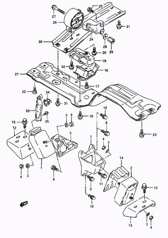 Vitara/Sidekick SE416 SE416 (E03,E33:MY 1995)