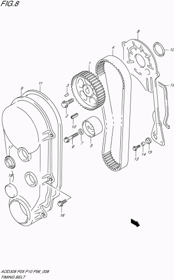 Alto - A-Star/Celerio/800/Fronte/Cultus AOD308 AOD308 (E10,E96)