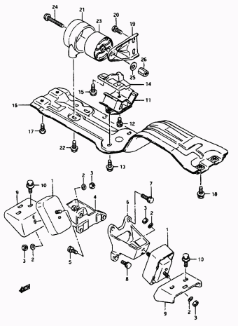 Vitara/Sidekick SE416 SE416 (E03,E33:MY 1989)