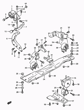 Baleno/Esteem SY416 SY416 (E03,E28,E33,E60:MY 1997)