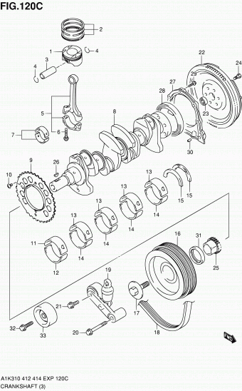 Baleno/Esteem A1K412 A1K412 (E02,E22)