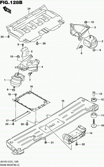 Grand Vitara JB424 JB424X-8 (E10,E48,E96)