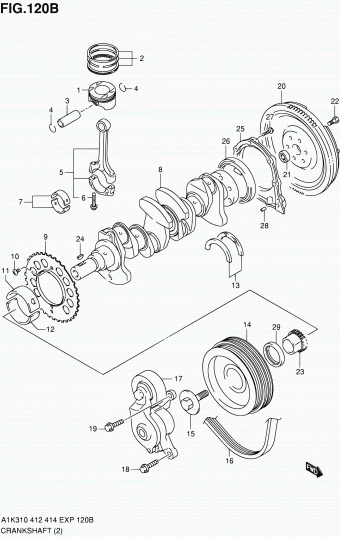 Baleno/Esteem A1K412 A1K412 (E02,E22)