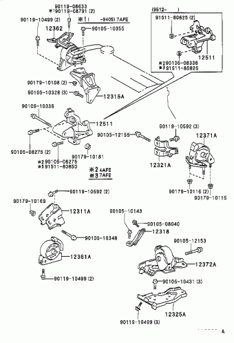 COROLLA SED AE101L-DEMDKA AE10#