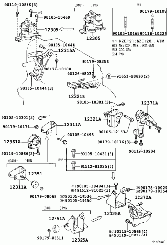 COROLLA/ALTIS SED/WG NZE121R-AEPDK CE120,NZE12#,ZZE12#
