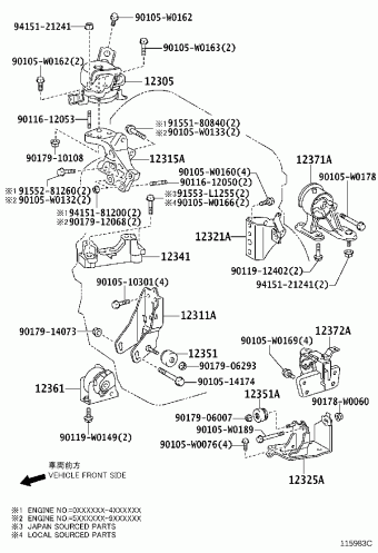 AVENSIS ADT271L-AWTGXW ADT27#,WWT27#,ZRT27#