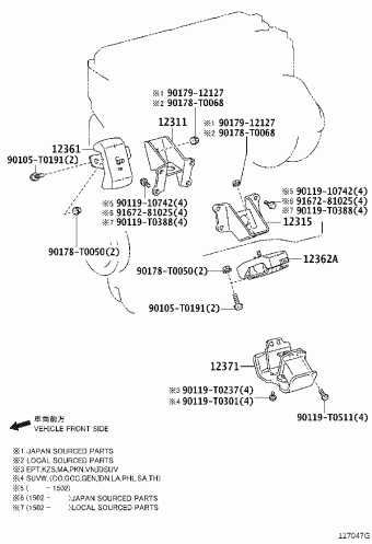 FORTUNER TGN51L-NKPSKF GGN50,60,KUN5#,6#,LAN50,TGN51,61
