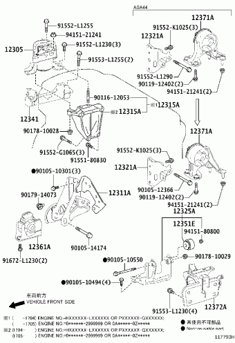RAV4 ASA44L-ANTGKV ALA49,ASA4#,AVA4#,ZSA4#