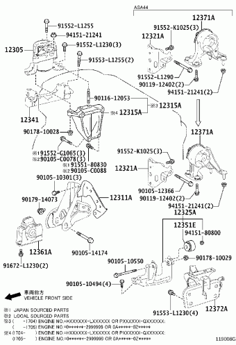 RAV4 ASA44L-ANTGKA ASA4#,AVA44