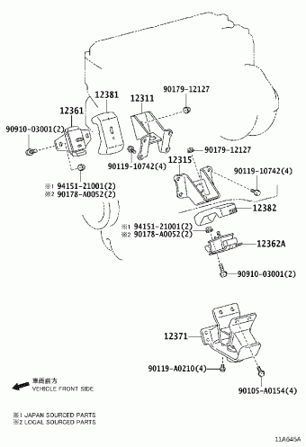 TACOMA TRN265L-PRTSKA GRN2##,3##,TRN2##