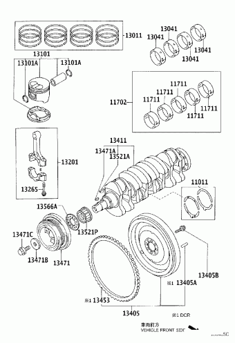 COROLLA SED/WG CDE120L-DWMNYW CDE120,NDE120,ZZE12#