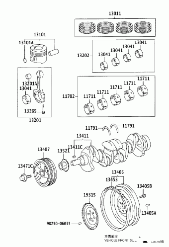 COROLLA HB NDE120L-AHMNYW CDE120,NDE120,ZZE12#
