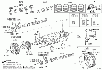 FORTUNER TGN51L-NKPSKF GGN50,60,KUN5#,6#,LAN50,TGN51,61