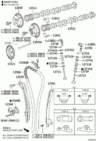 CAMRY/HYBRID ASV50L-JETGKC ACV51,ASV5#,AVV50