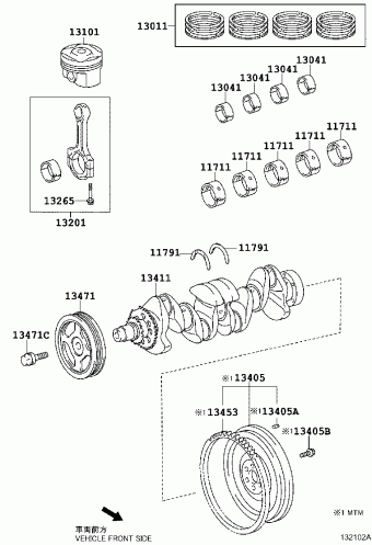 YARIS/HYBRID NSP130L-CHXGKW KSP130,NHP130,NLP130,NSP13#