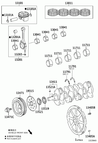 COROLLA/AURIS ZWE186R-AHXNBQ NRE180,ZRE18#,ZWE186