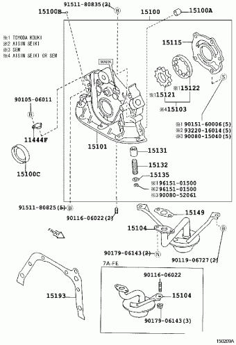 COROLLA SED/CP/WG AE101L-AEMDKB AE10#,CE100,EE10#