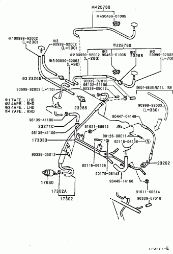 COROLLA SED/WG AE111L-GEMDKB AE11#,CE110,EE11#,ZZE11#