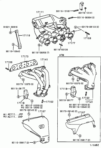 COROLLA HB/LB AE111L-ALMNKW 06.1997