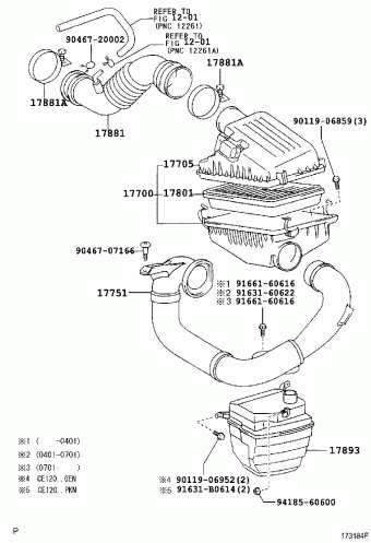 COROLLA/ALTIS SED/WG CE120R-AEMDS CE120,NZE12#,ZZE12#