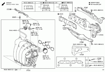COROLLA/AURIS ZRE181R-AHFNPN NRE180,ZRE18#,ZWE186