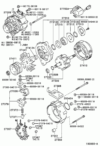 HILUX 2WD LN85L-TRMRS 09.1996