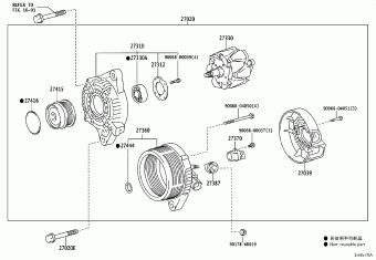 AVENSIS ZRT271L-AWFEPW ADT27#,WWT27#,ZRT27#