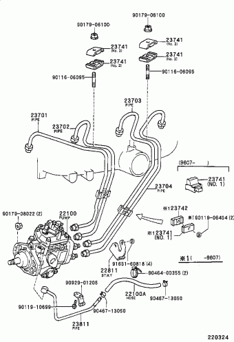HILUX 2WD LN85L-TRMRS 09.1996