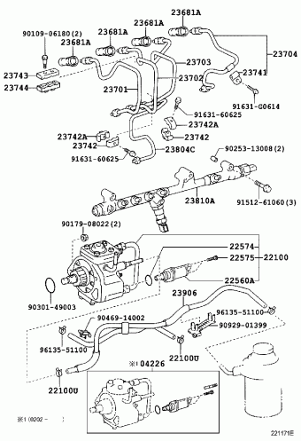 HILUX KDN165R-PRMDYW KDN1##,LN1##,RZN168,173