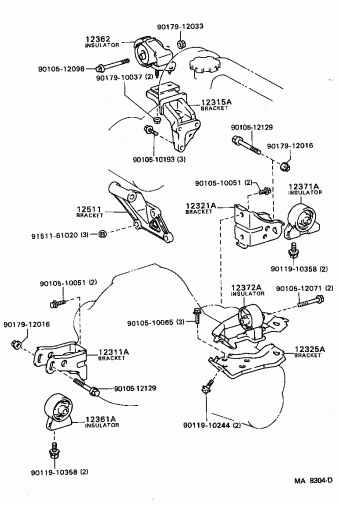 COROLLA SED/LB AE82L-EEMDCA AE82,CE80
