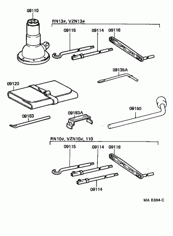 4-RUNNER TRUCK RN130L-GKLSEA RN10#,110,13#,VZN10#,110,13#