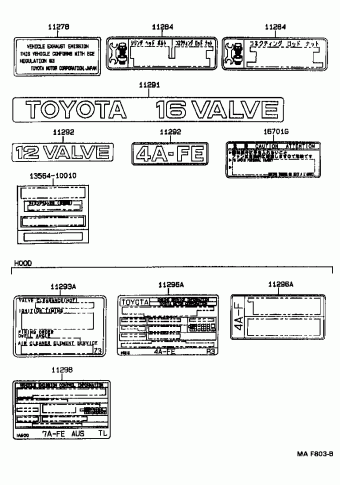 COROLLA HB/LB AE101R-AHPDK AE10#,EE100