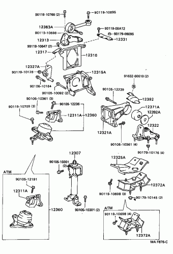 CAMRY ( SED) VCV10R-AEPGKN SXV1#,VCV10,MCV10