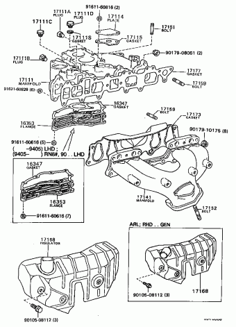 HILUX 2WD RN85R-TRMRSQ3 04.1996