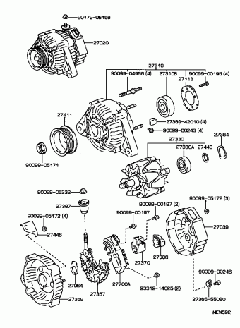 CAMRY ( SED/WG) MCV10L-CEPGKR SXV10,MCV10