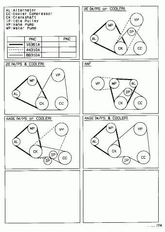 COROLLA CP/HB EE90R-AHKRSN EE90,AE92,CE90
